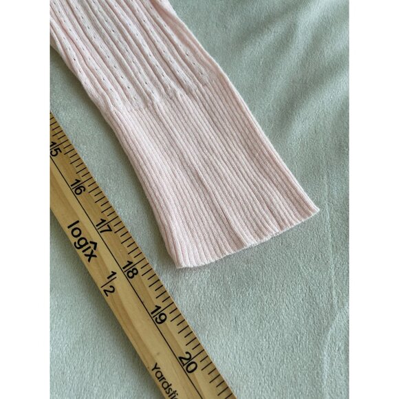 Ralph Lauren Ruffled Pink Cottagecore Cardigan Ribbed Knit Fairtycore Dainty XL - Picture 6 of 11